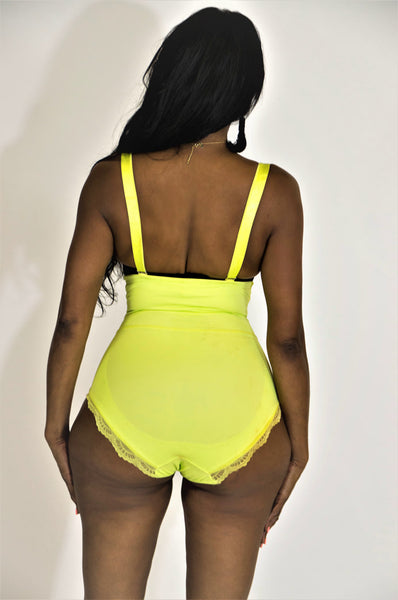The Natty High-Waisted Lower Tummy Control Full Bottom Panties (Lime)