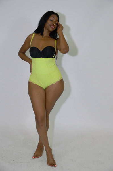 The Natty High-Waisted Lower Tummy Control Full Bottom Panties (Lime)